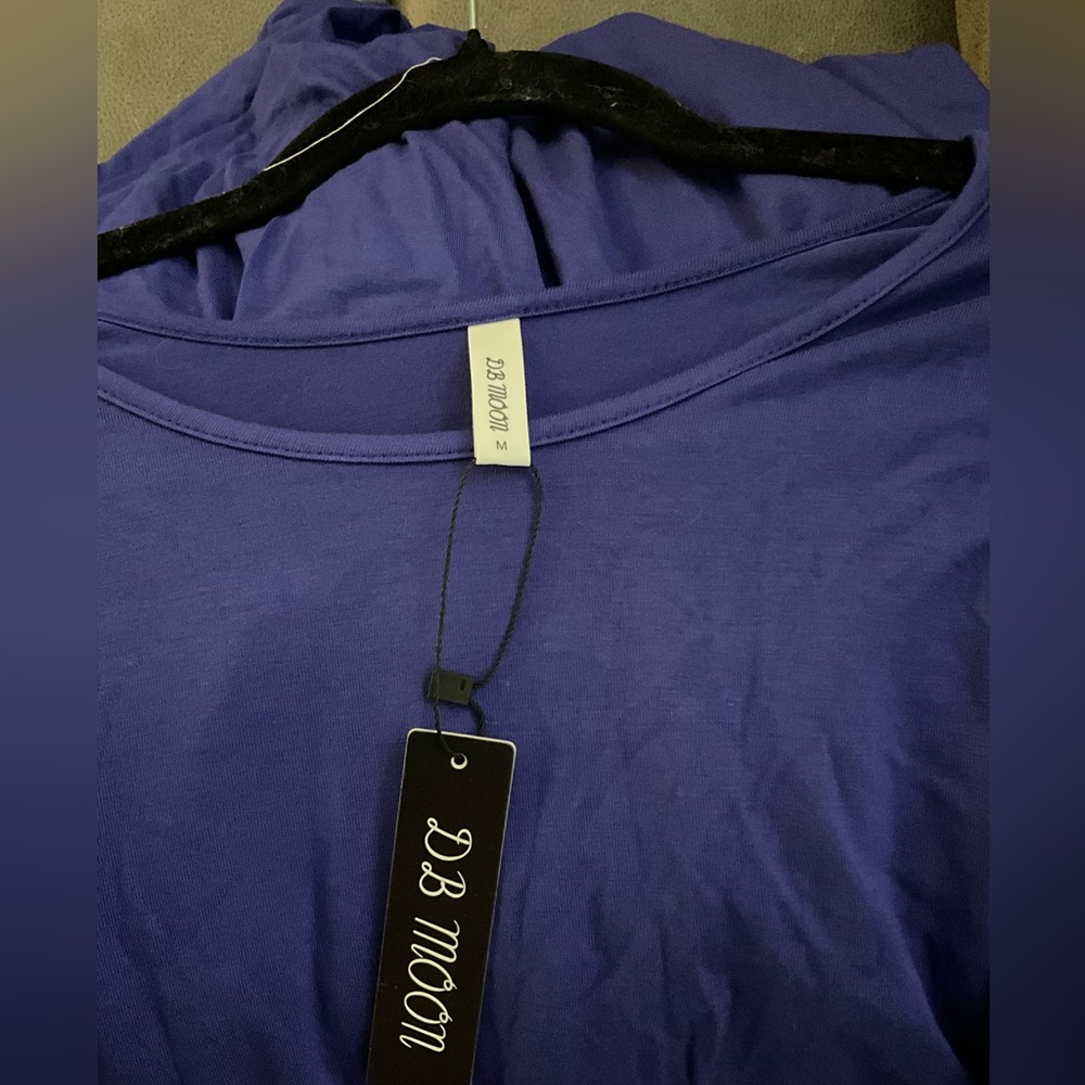 NWT DB Moon Classic Short-Sleeve Blue Midi Dress Sz m - Picture 4 of 6